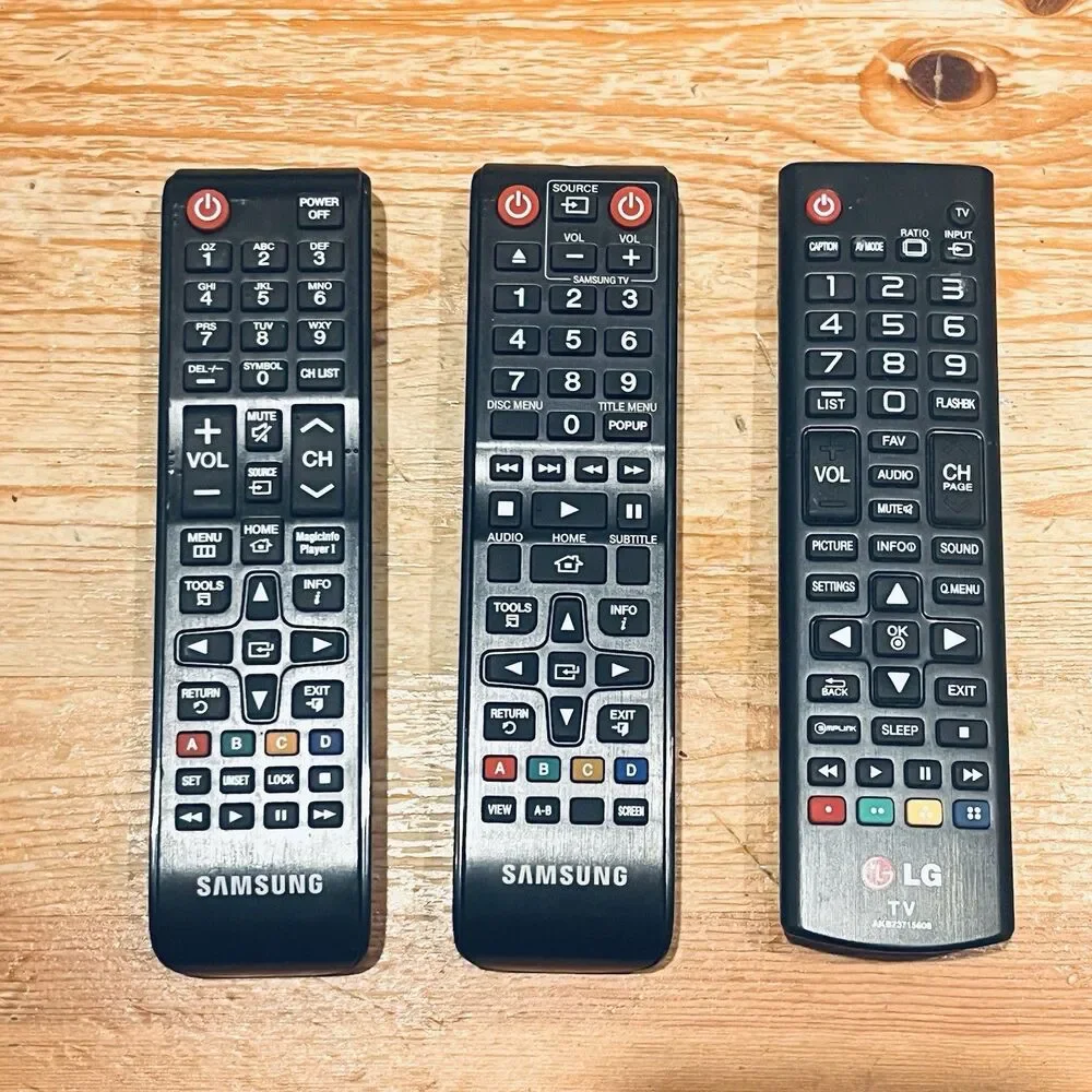 Lot of 3 Samsung & LG TV Working Pre-Owned OEM Style Original Remote Controls